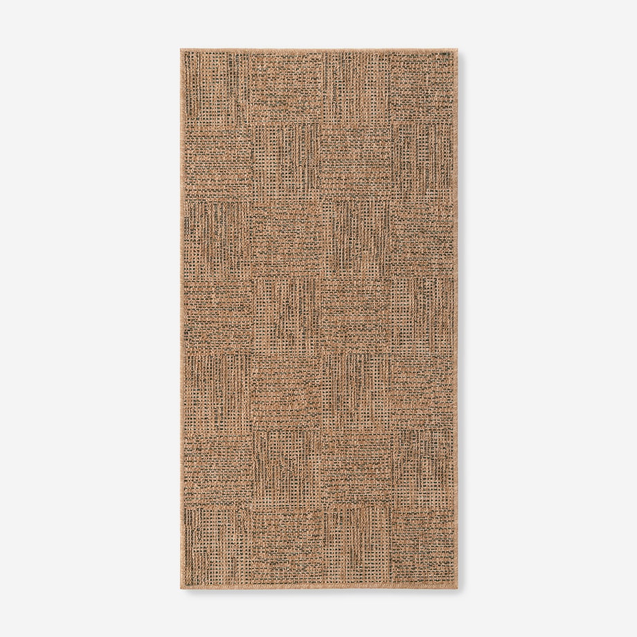 FLAT Dywan ze wzorem geometrycznym ciemnozielony 80x150 cm
