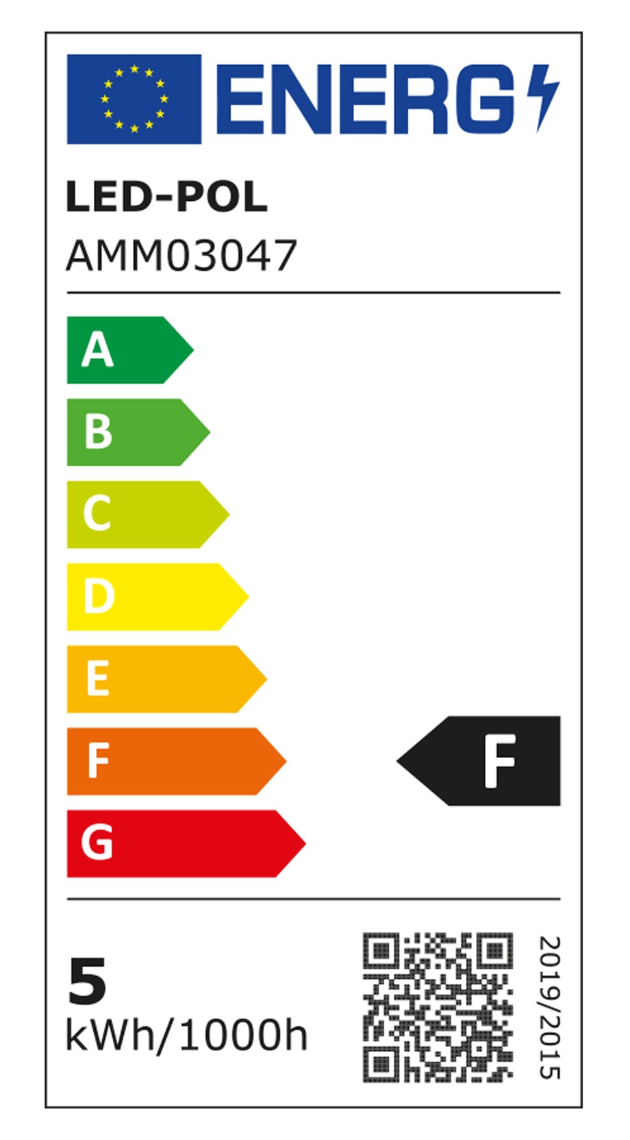 Żarówka LED E14 4,9W barwa ciepła AMM-E14-C37-4,9W-WW