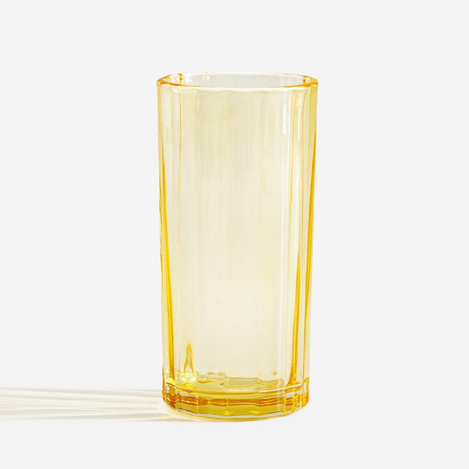 SORRENTO szklanka wysoka long drink żółta 360 ml