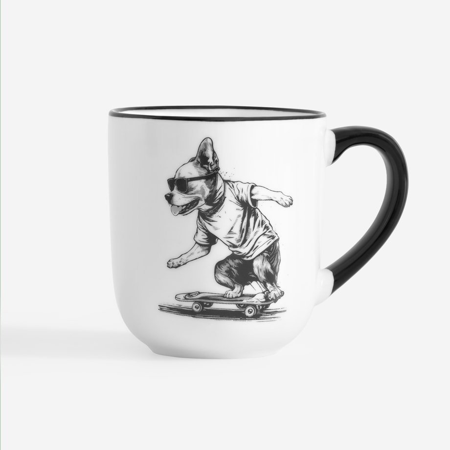 BONZOO Kubek porcelanowy PIES biały 300 ml