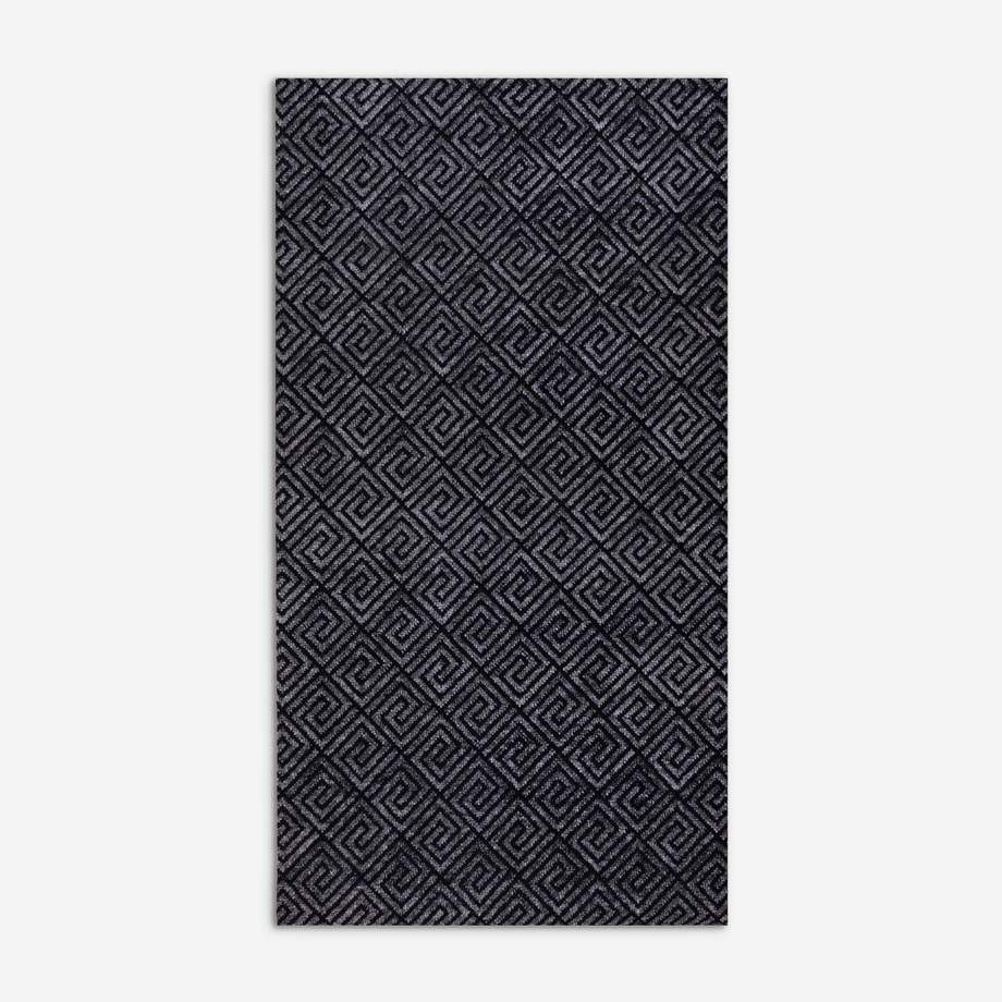 BOLONIA Chodnik geometryczny szaro-czarny 67x160 cm