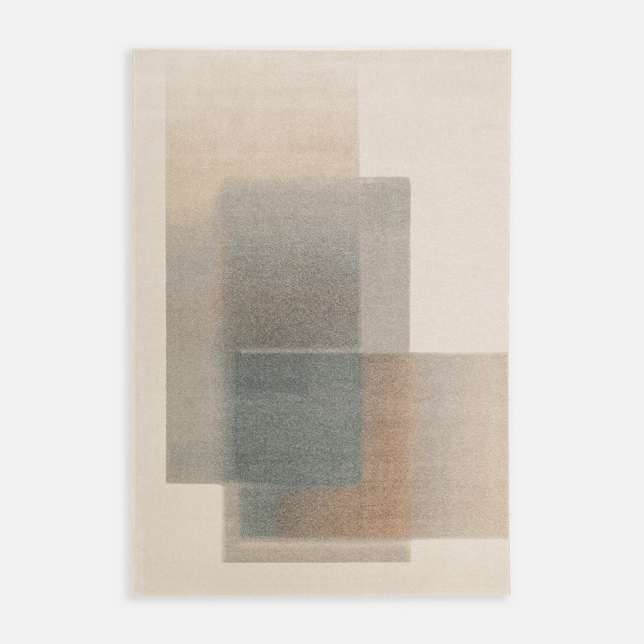 Dywan geometryczny PIERO szaro-piaskowy 160x230 cm
