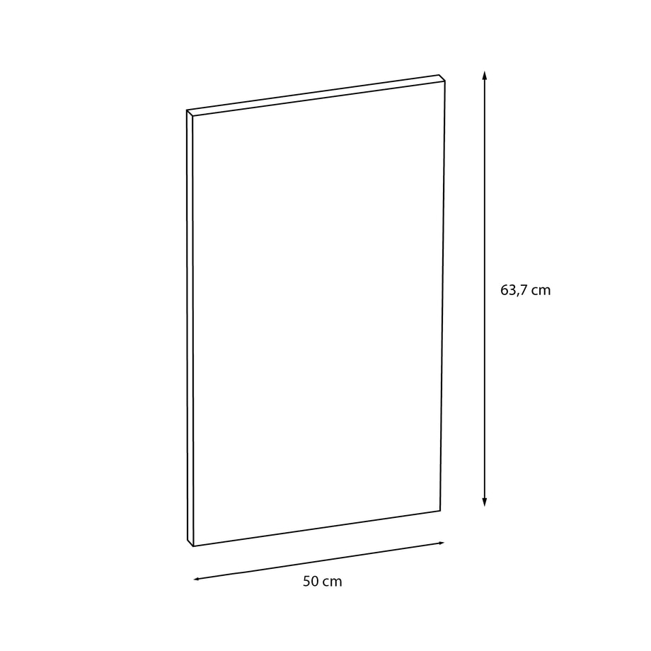 Front drzwi mat biały zimny 50x76,5 cm MADERA