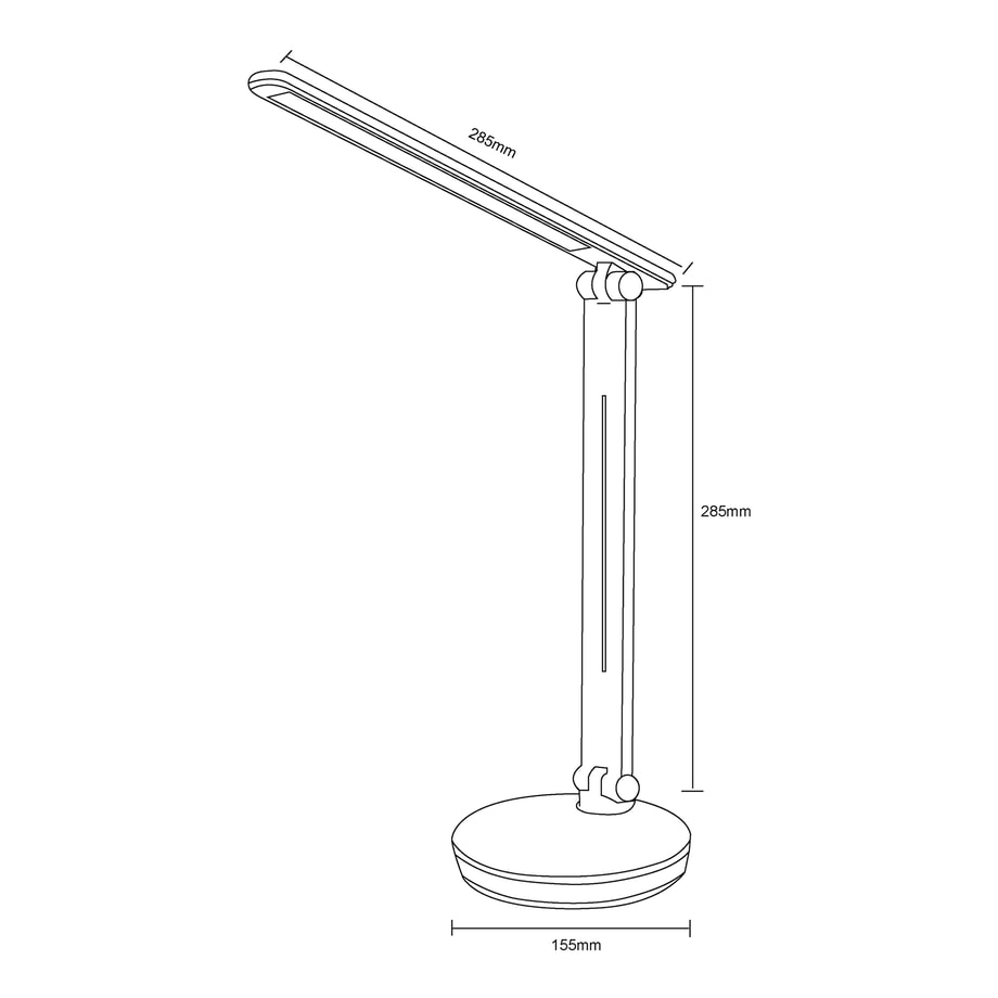 Lampa biurkowa LED nowoczesna czarna podstawa RGB