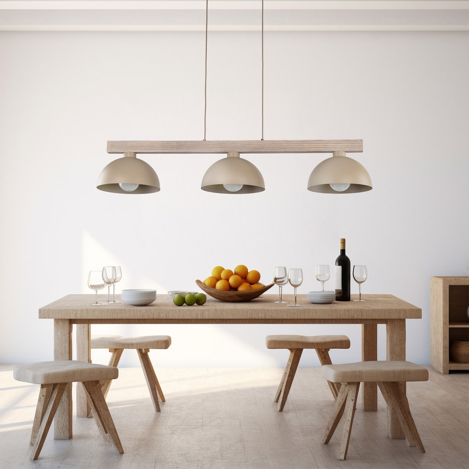 Lampa wisząca 3 klosze sabbia OSLO