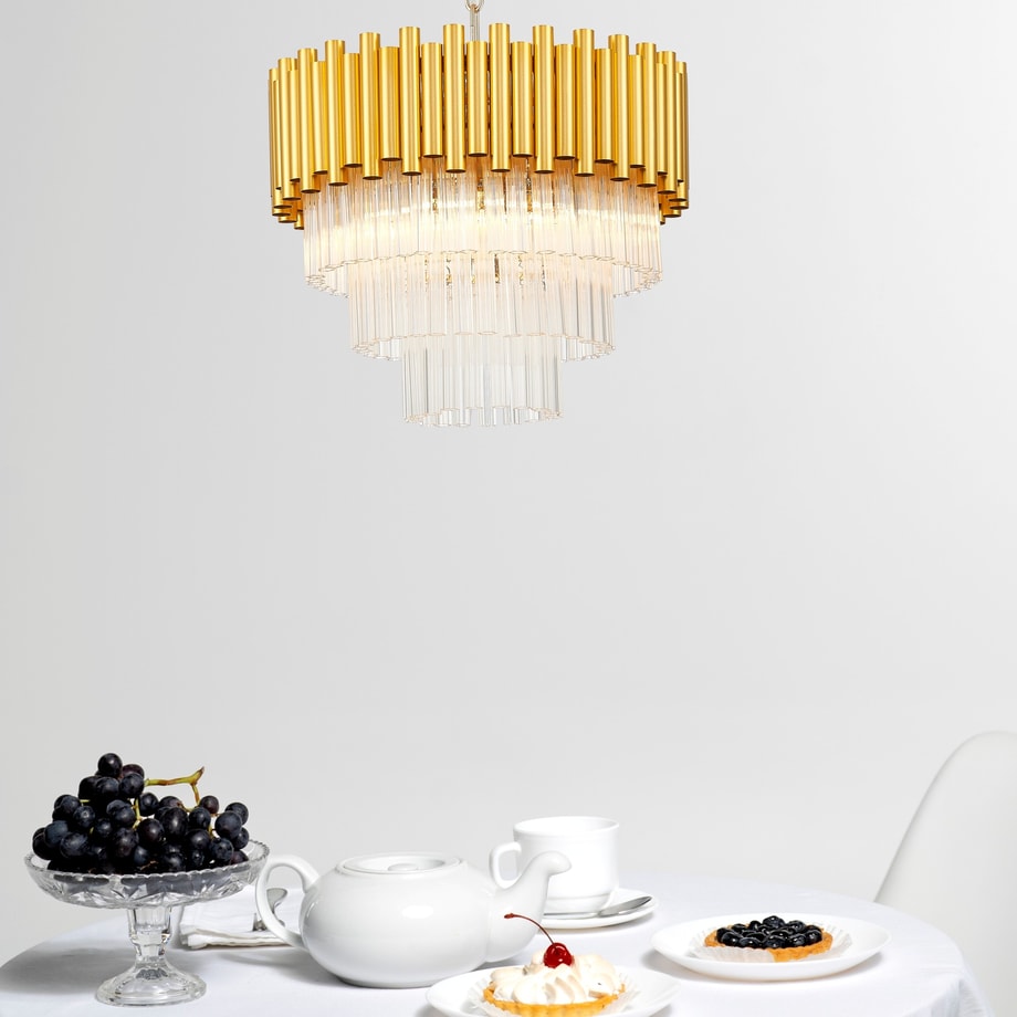Lampa wisząca glamour złota PRIMA