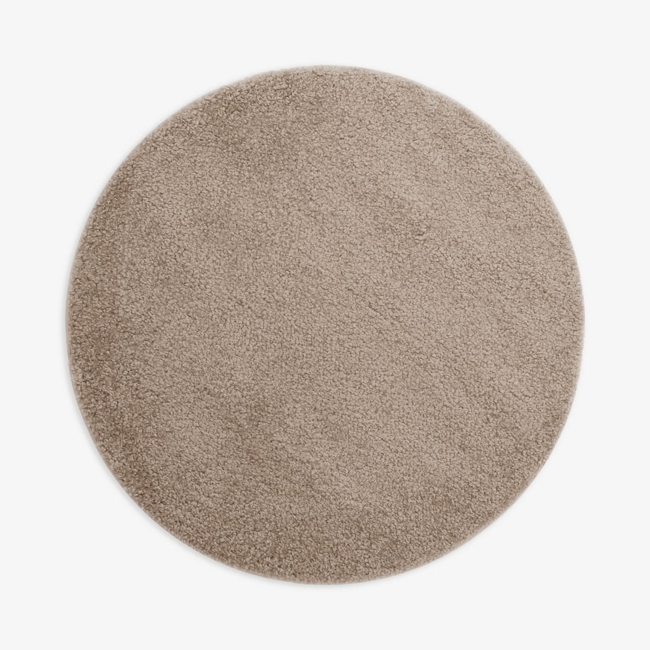 Dywan okrągły FURRY, beżowy, 100 cm