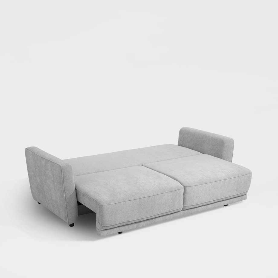 Sofa 3-osobowa rozkładana szara ANDORA 