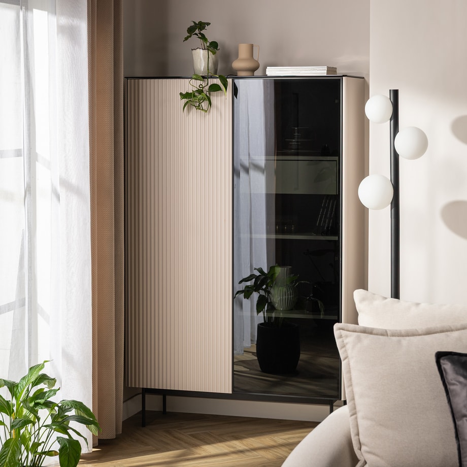 FORES lampa podłogowa 3 kuliste klosze czarna oprawa