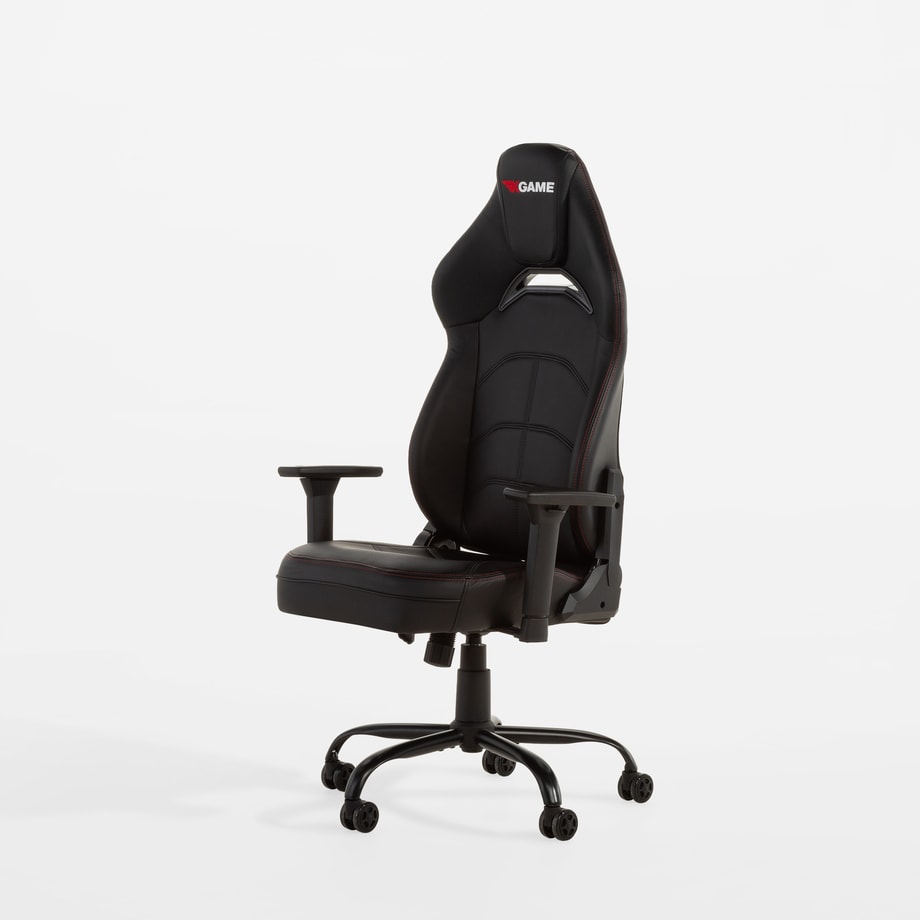 Fotel gamingowy z regulacją podłokietników, czarny FIREBIRD