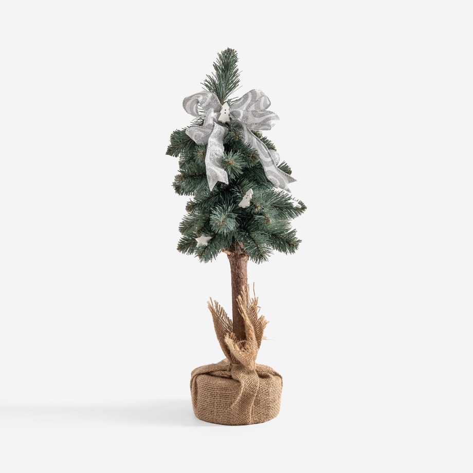 Choinka dekoracyjna srebrna 50 cm FOLK