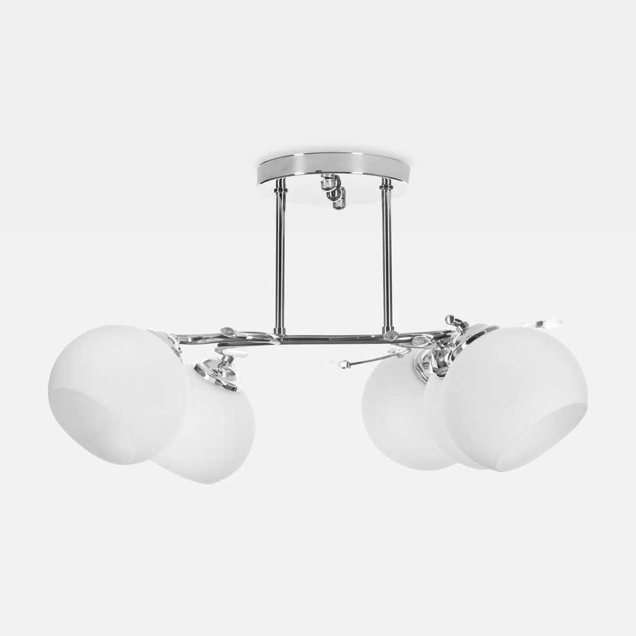 Lampa sufitowa 5 kloszy srebrna AJE-IRMA