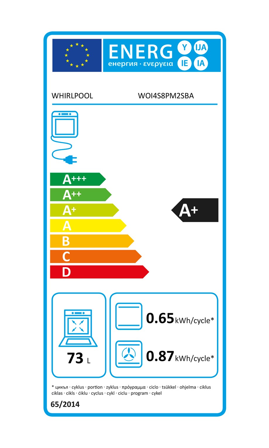 Piekarnik elektryczny do zabudowy WHIRLPOOL WOI4S8PM2SBA czarny