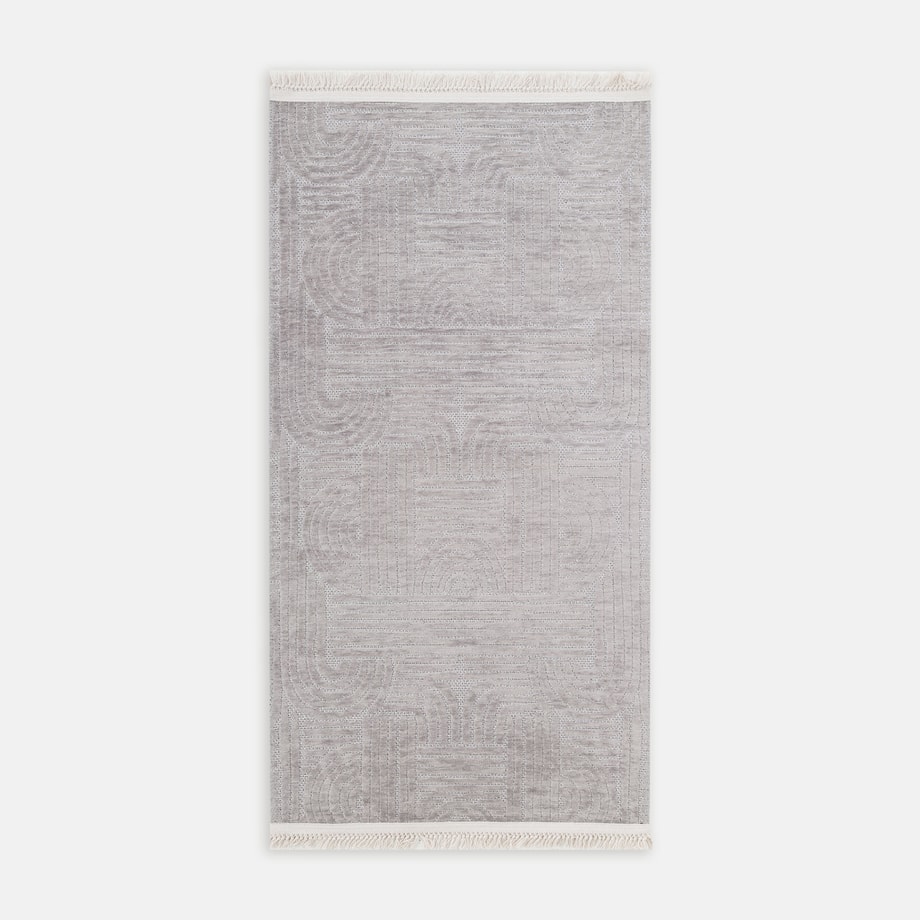Dywan geometryczny SONIL, jasnoszary, 80x150 cm