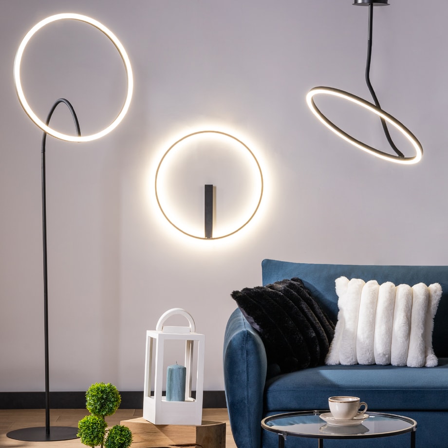 Lampa sufitowa LED czarna CORIT 42,5 cm