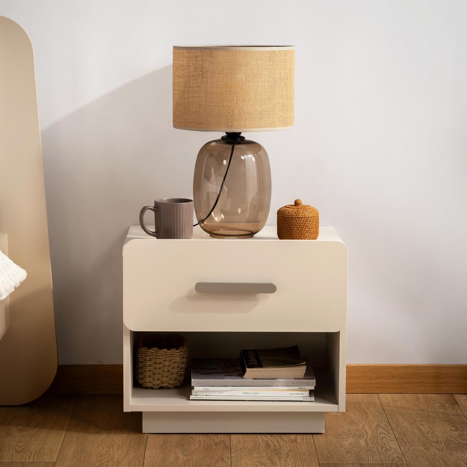 Lampa stołowa abażur juta MELODY