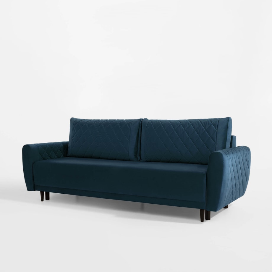 Sofa welurowa granatowa ROMA