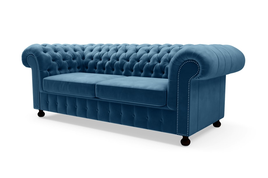 Sofa glamour niebieska CHESTER