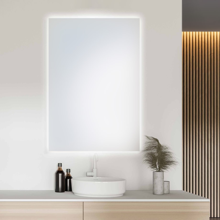 Lustro 60x80 cm z oświetleniem LED prostokątne MILA