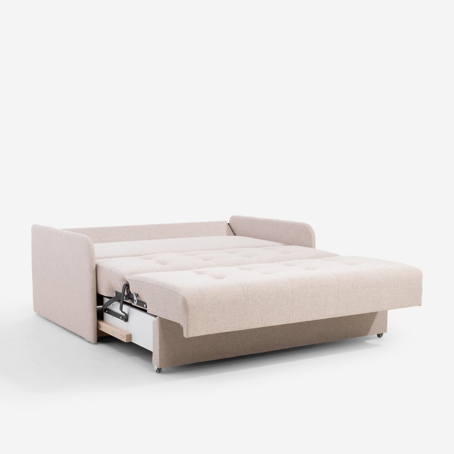 LUCAS III sofa 3-osobowa rozkładana beżowa