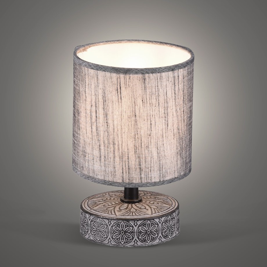 Lampa stołowa z abażurem popielata MARIE R50980111 