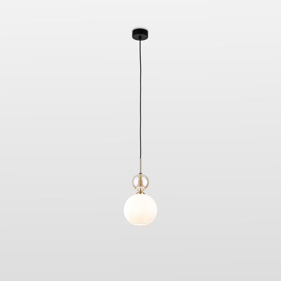 Lampa wisząca pojedyncza czarno-biała SOPHIA