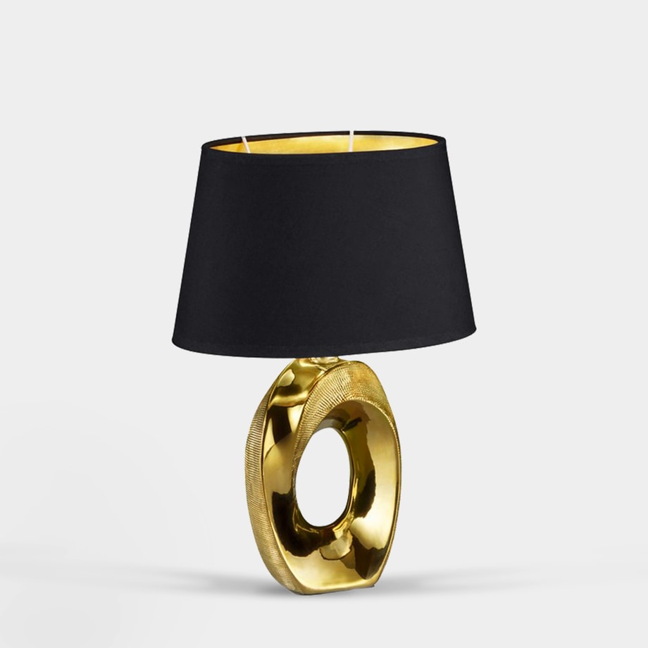 Lampa stołowa czarno-złota wys. 33 cm TABA R50511079