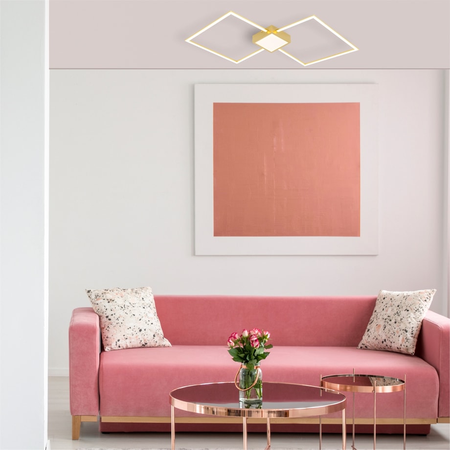 Lampa sufitowa LED złota HEX 100 cm
