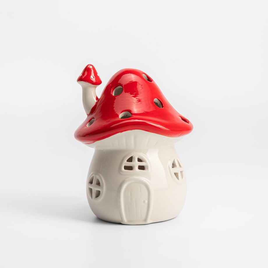 Dekoracja LED, domek muchomor, 14 cm