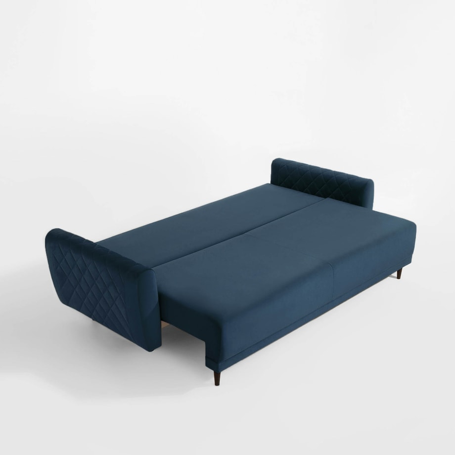 Sofa welurowa granatowa ROMA