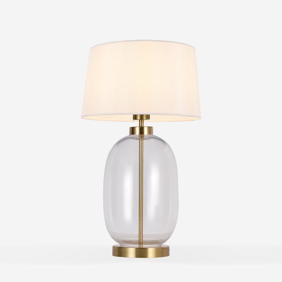 Lampa stołowa transparentna złota VAZE