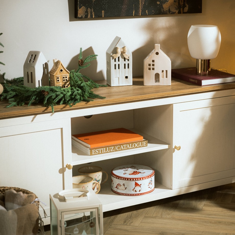 Dekoracja DOMEK LED biały 18,5 cm