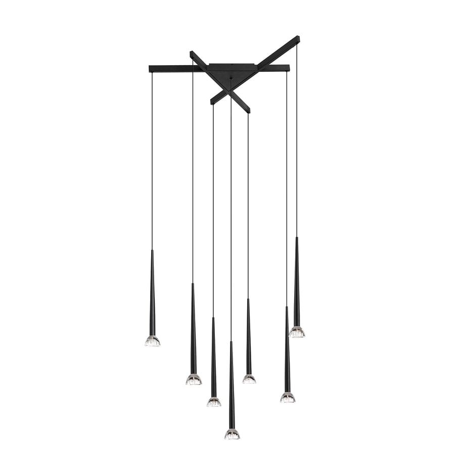 Lampa wisząca 7xLED czarna BOSTON 