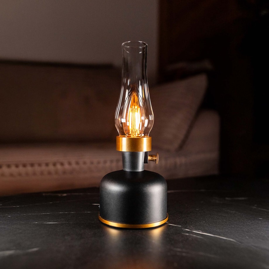 Lampa stołowa LED czarna OLIA