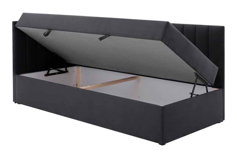 Tapczan narożny tapicerowany KLAUS 90x200 lewy