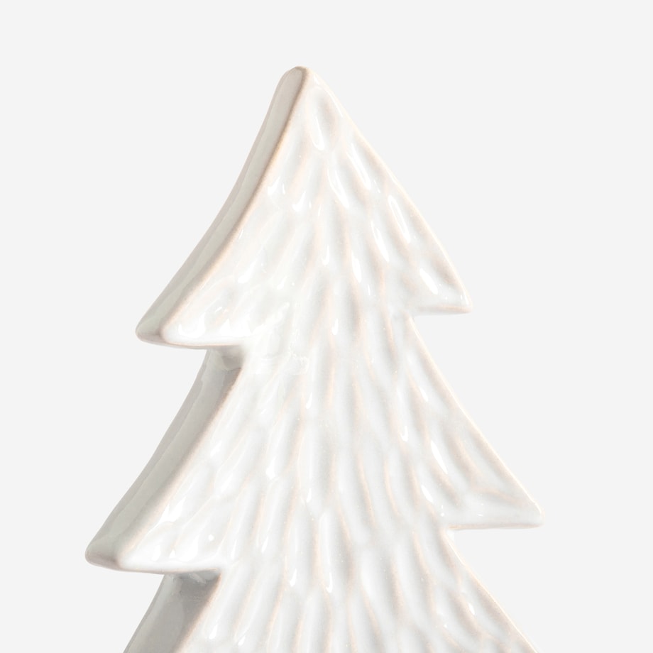 Dekoracja CHOINKA świąteczna biała 17,2 cm