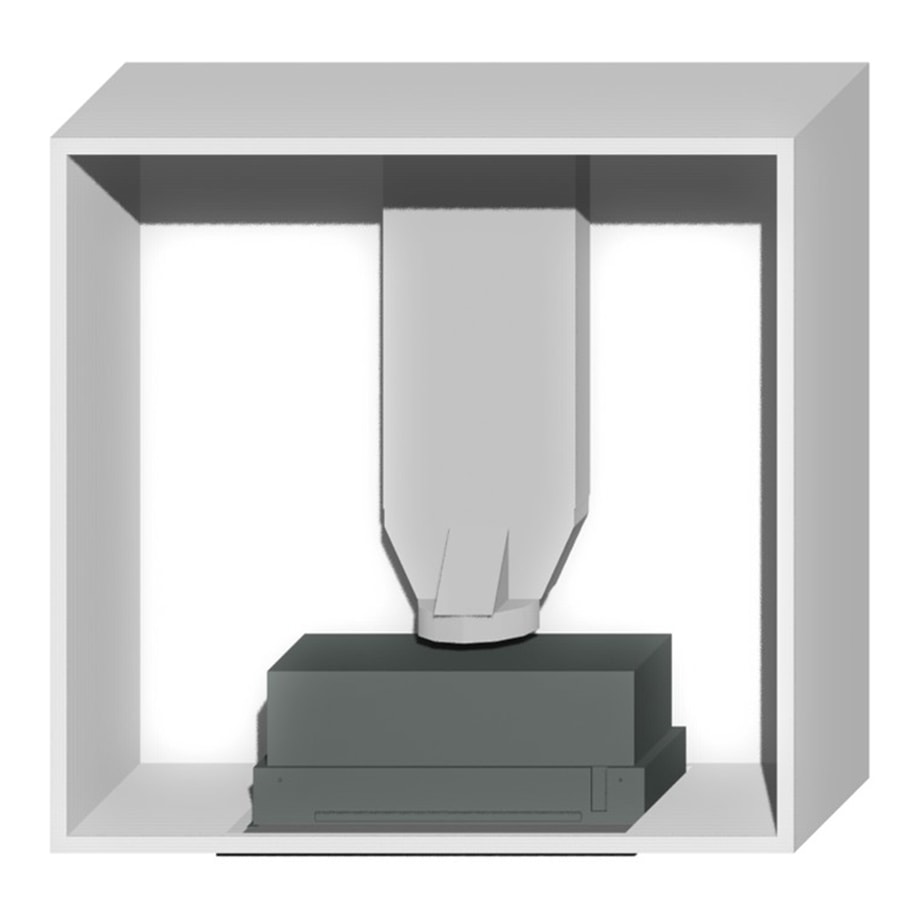 Korpus QUBIK 80x77 biały z okapem ERA C IX/A/52