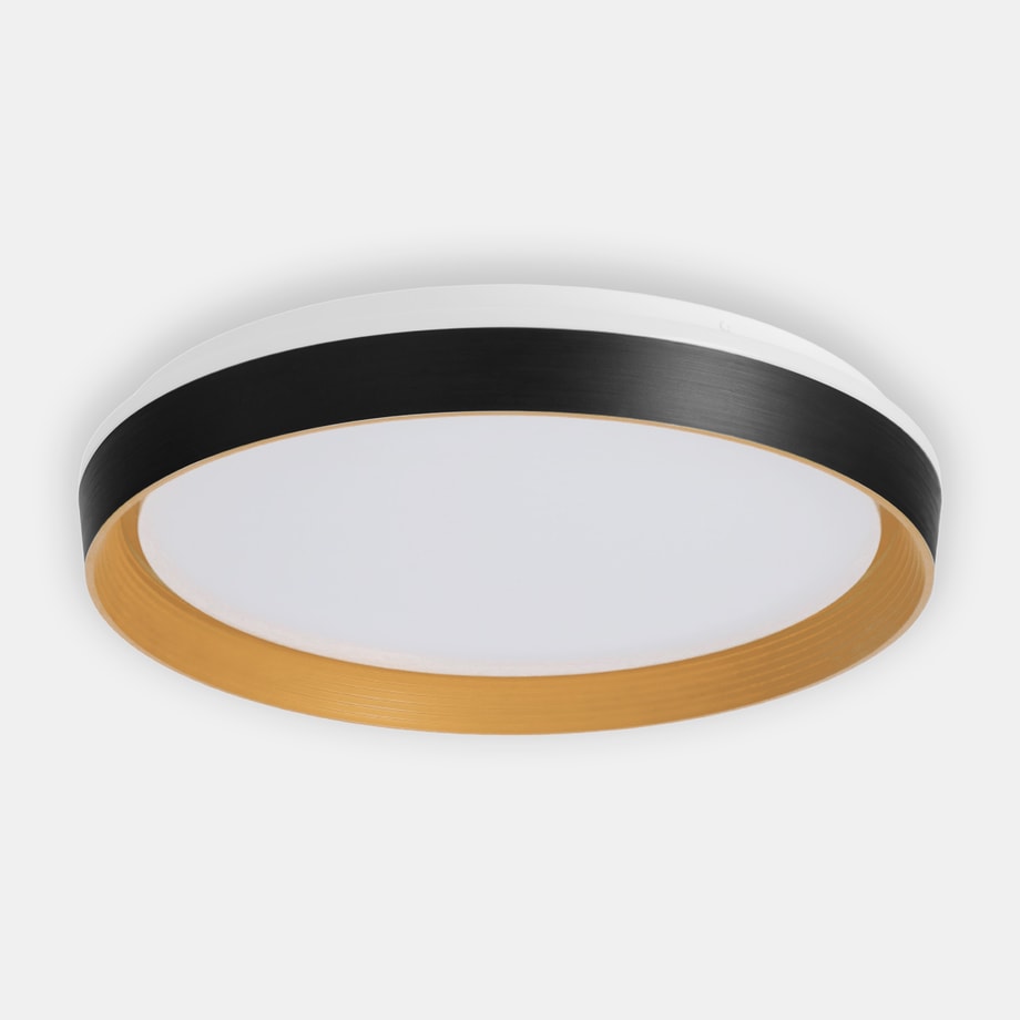 XIERA plafon LED CCT okrągły czarno-złoty 45W