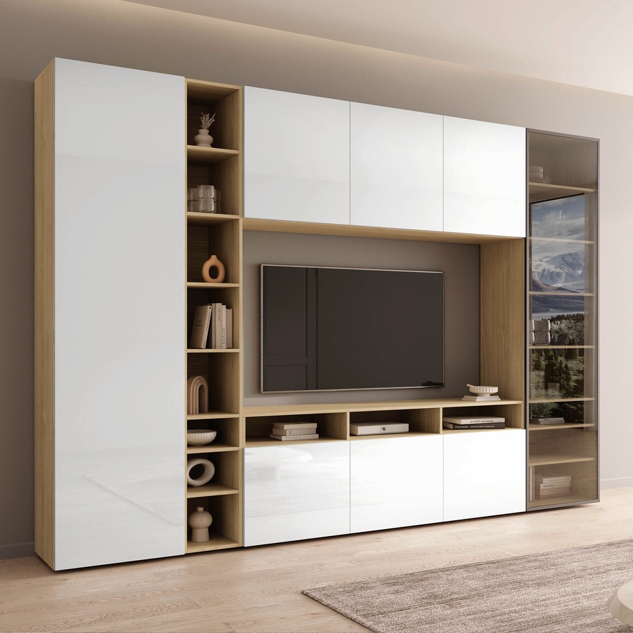 MULTI WALL szafka wisząca 3-drzwiowa biały połysk