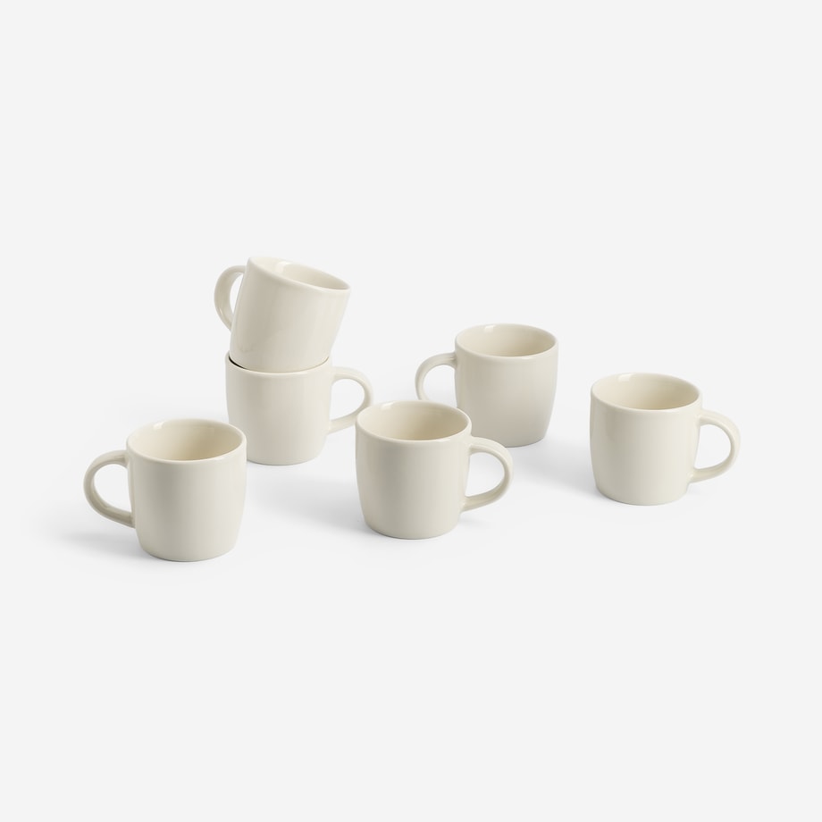 Komplet kubków porcelana FLOW NEW 6 szt. 350 ml