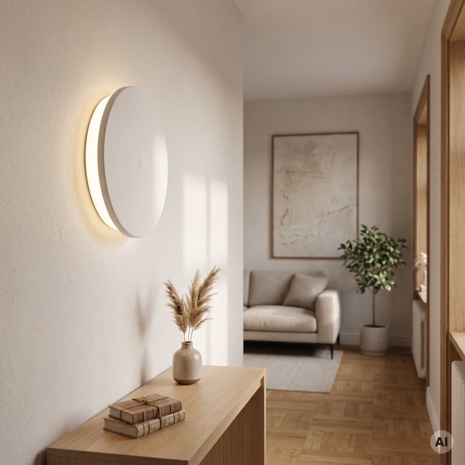 Kinkiet LED okrągły biały MELUNA fi 25 cm