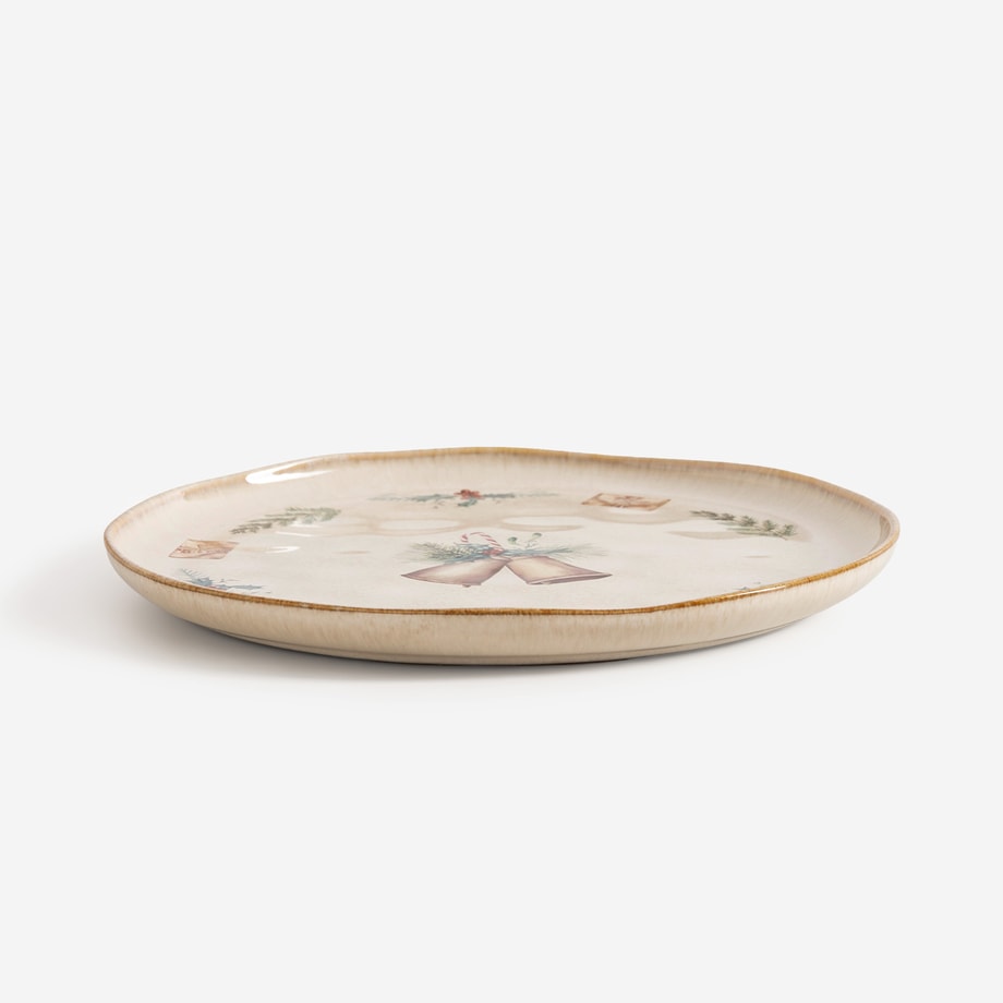 Świąteczny talerz deserowy brązowy 20 cm BELL 