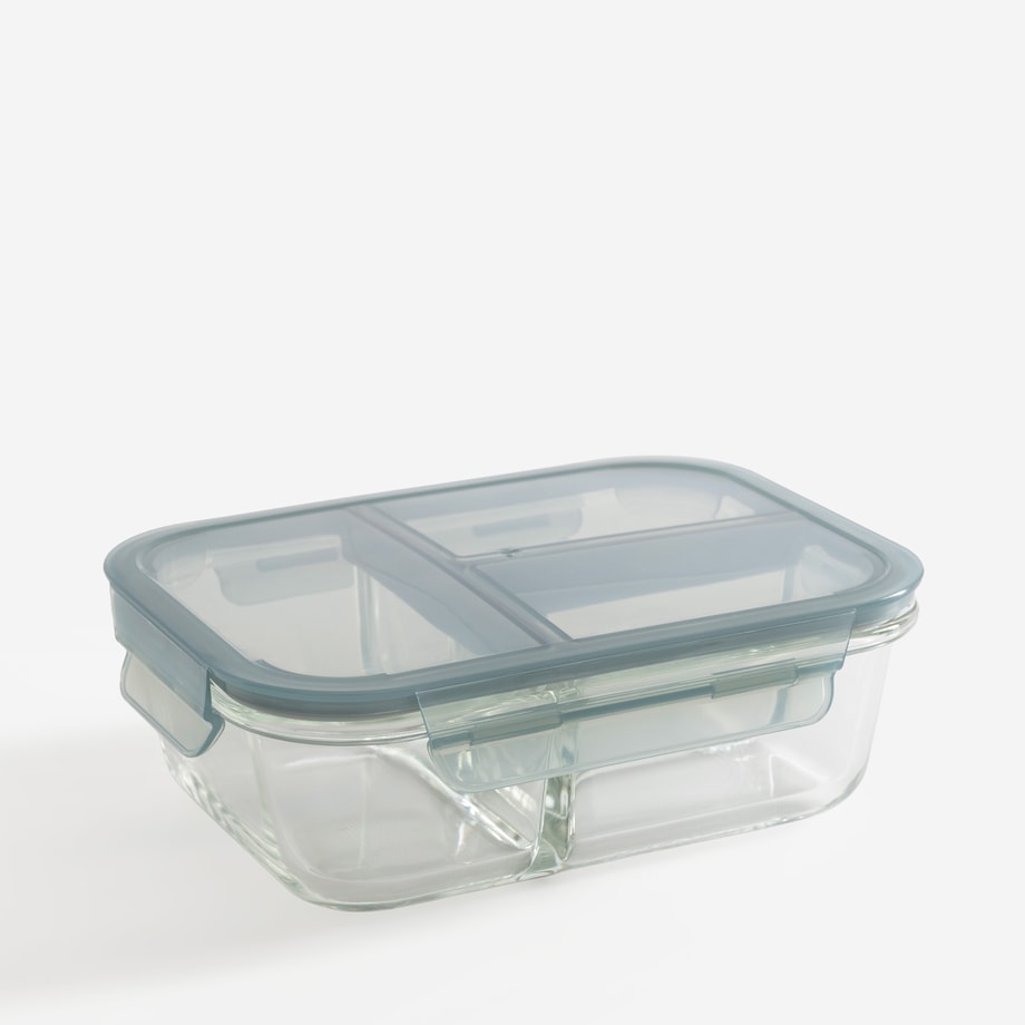 Pojemnik lunchbox szklany potrójny 950 ml DRIPSTOP