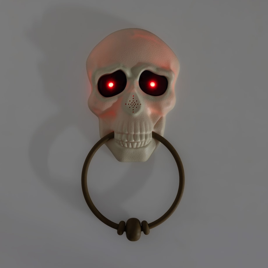 Dzwonek do drzwi z dźwiękiem czaszka Halloween