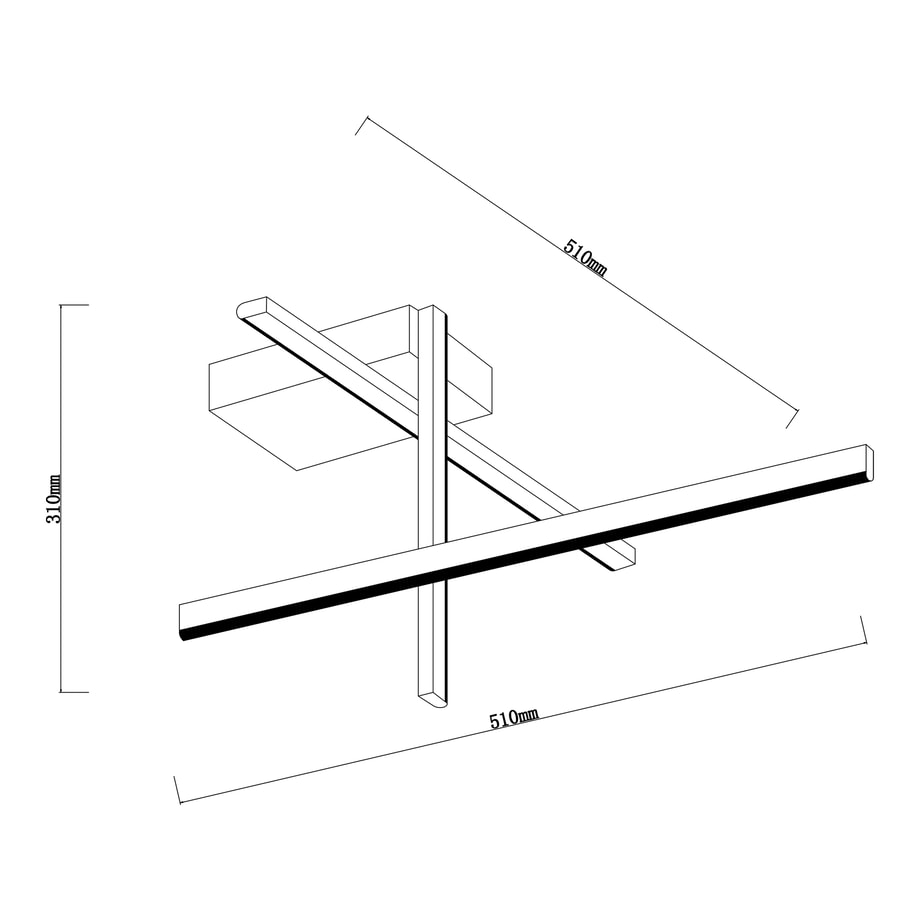 Lampa sufitowa LED EDGE czarno-złota