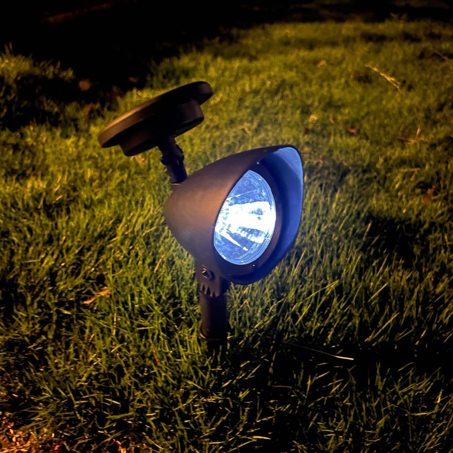 Lampa outdoorowa solarna IP44 czarna 26 cm