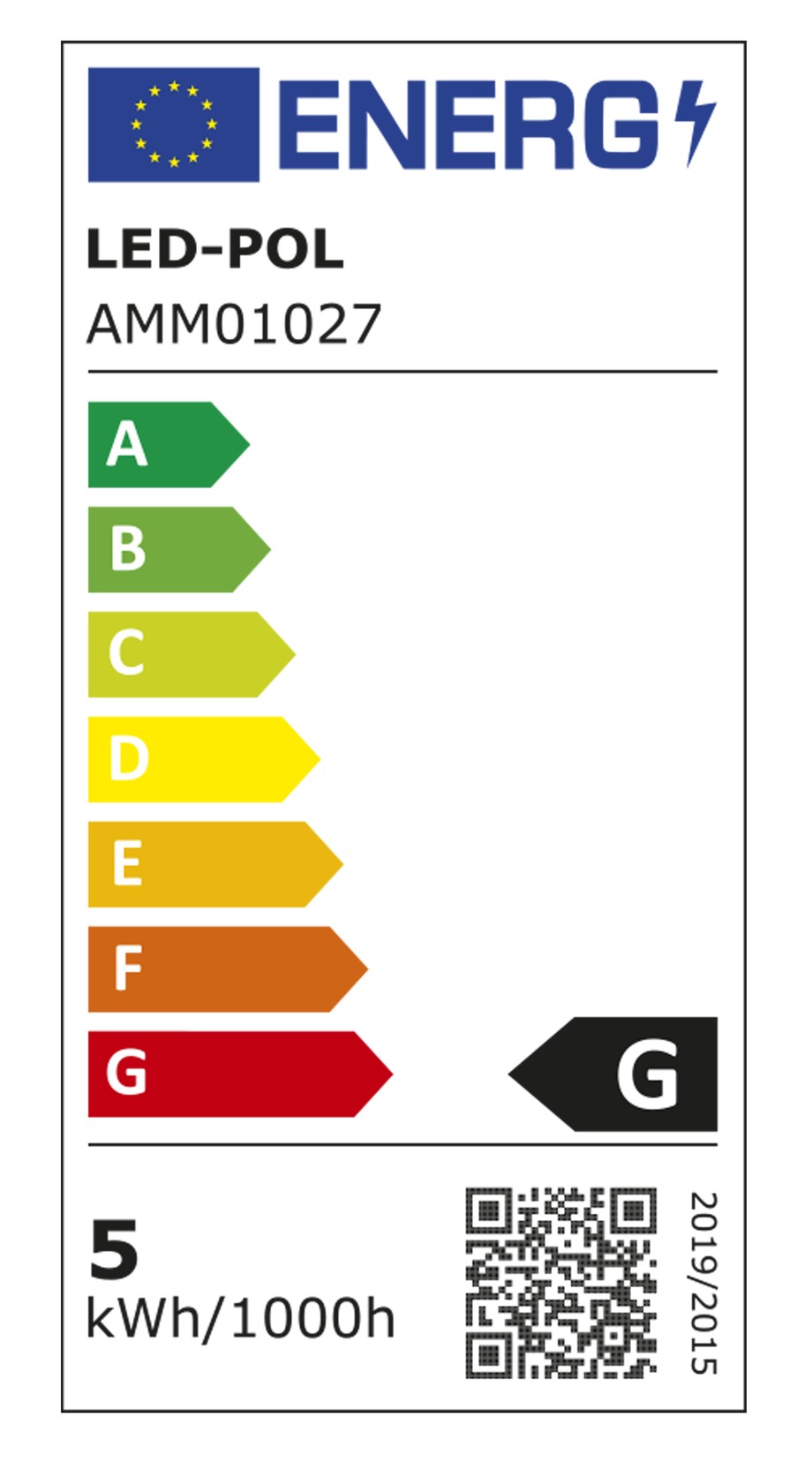Żarówka LED GU10 4,9W barwa ciepła AMM-GU10-4,9W-WW