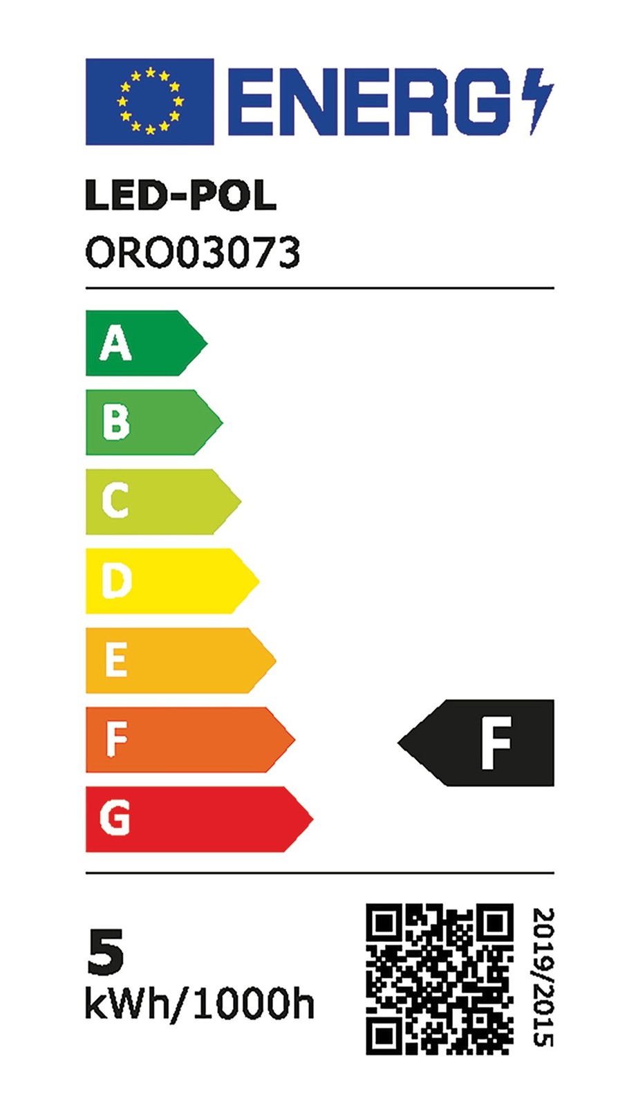 Żarówka LED E14 5W barwa zimna ORO-E14-C37-TOTO-5W-CW