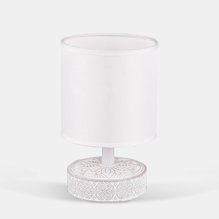Lampa stołowa z abażurem biała MARIE R50980101