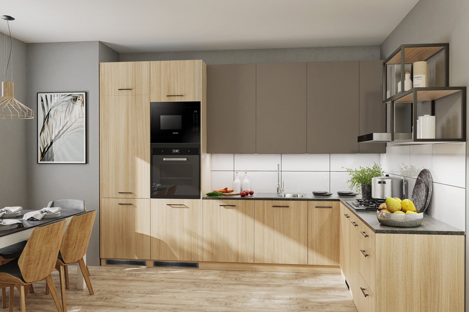 Formatka BASIC PLUS BP/FK 132x1,8x32 cm sand barbera oak